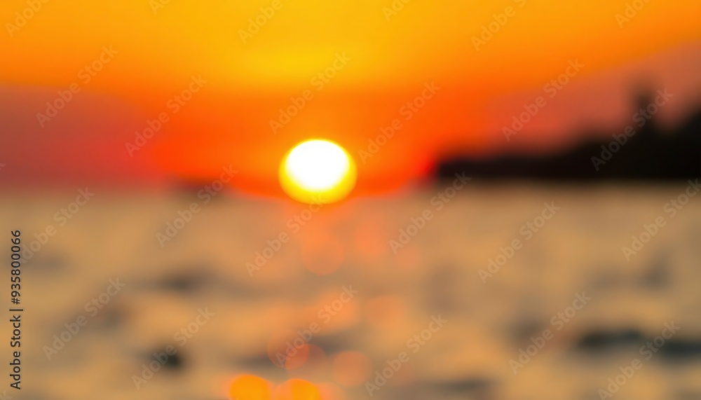 Abstract background of sunset colored bokeh at the shore, ai Abstract background of sunset colored bokeh at the shore, ai