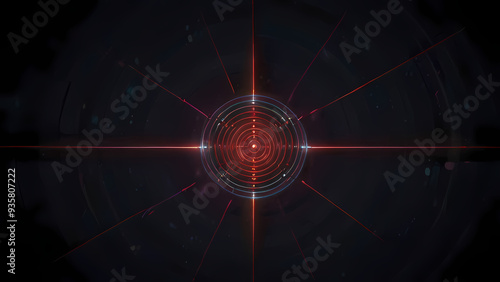 minimalist flat vector background featuring a target with laser beams converging on a single point