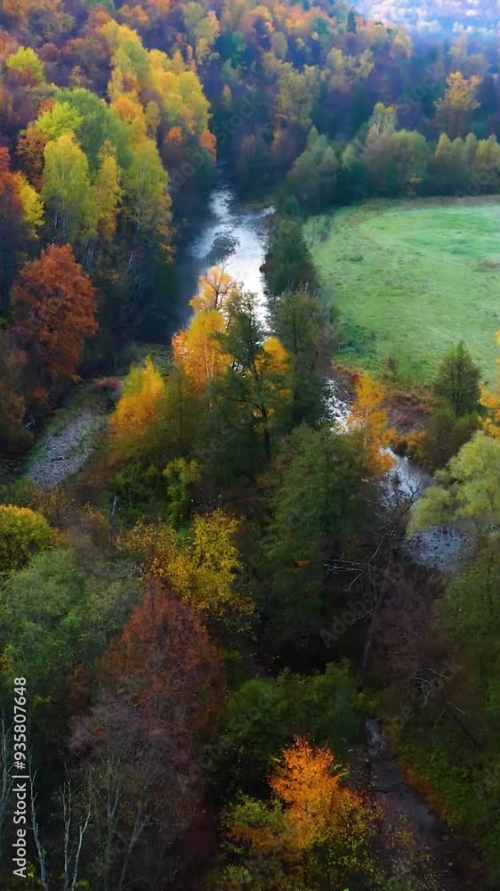Aerial view of mountain during autumn Aerial view of mountain during autumn
