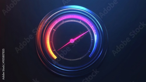 Download progress bar or round indicator of web speed. Sport car speedometer for hud background. Gauge control with numbers for speed measurement. Analog tachometer, high performance theme