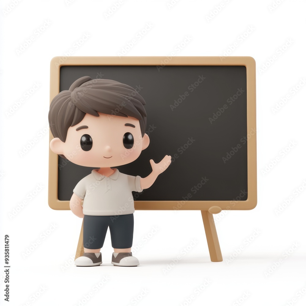3d render of boy with blackboard. Isolated white background 3d render of boy with blackboard. Isolated white background