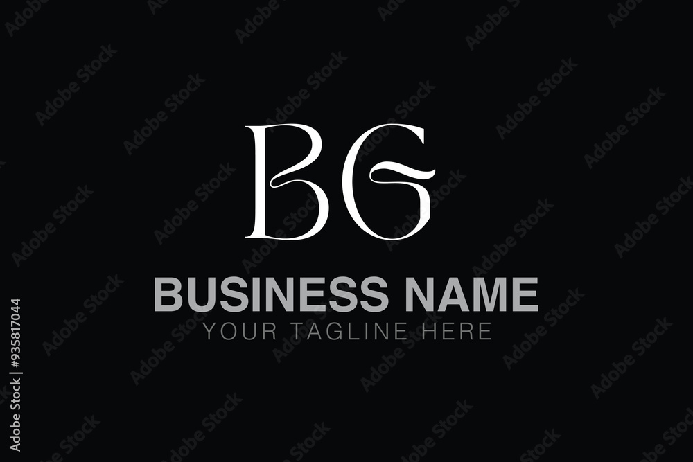 Naklejka premium BG B bg initial logo | initial based abstract modern minimal creative logo, vector template image. luxury logotype logo, real estate homie logo. typography logo. initials logo