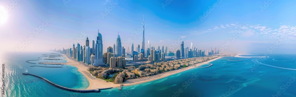Obraz premium Dubai Skyline Aerial View