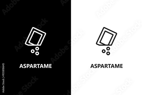 aspartame sign or symbol. aspartame package stamp or label. Organic food and cosmetics products. Vector icon