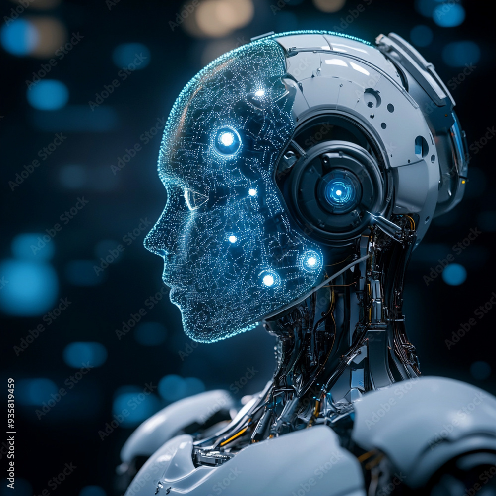 Fototapeta premium screen robot cyborg