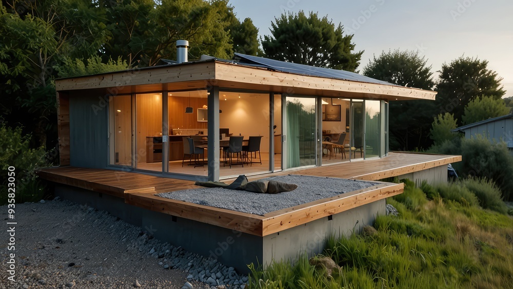 A rustic, log cabin surrounded by towering mountains and a serene lake, perfect for a peaceful getaway. A rustic, log cabin surrounded by towering mountains and a serene lake, perfect for a peaceful getaway.