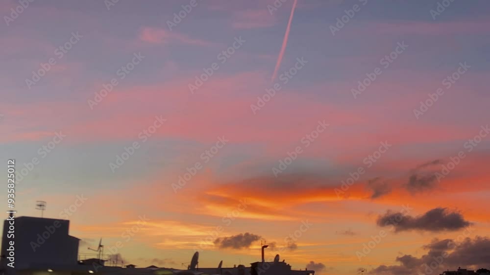 Background. Sunset in the city. Accelerated 02 Background. Sunset in the city. Accelerated 02