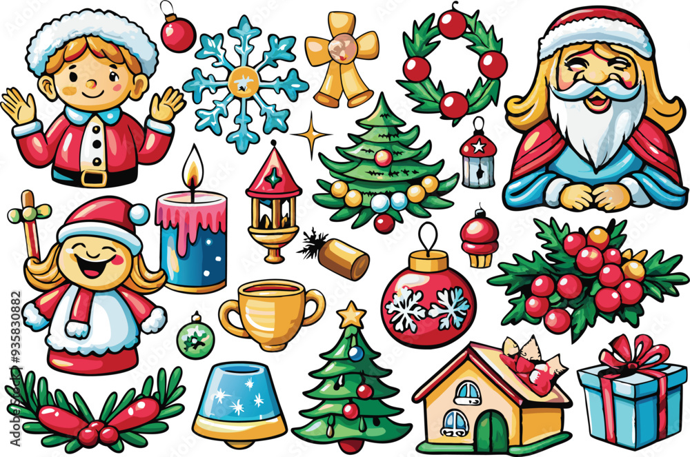 Christmas elements vector Christmas elements vector