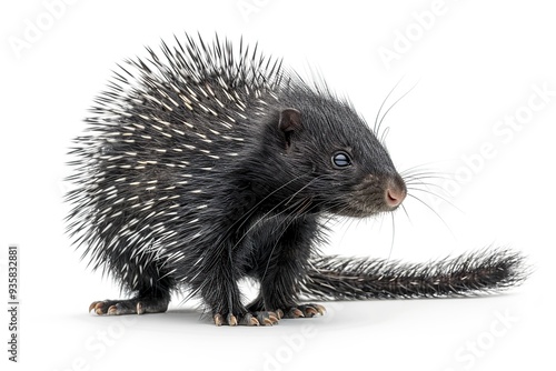 Close-up of a Black Porcupine