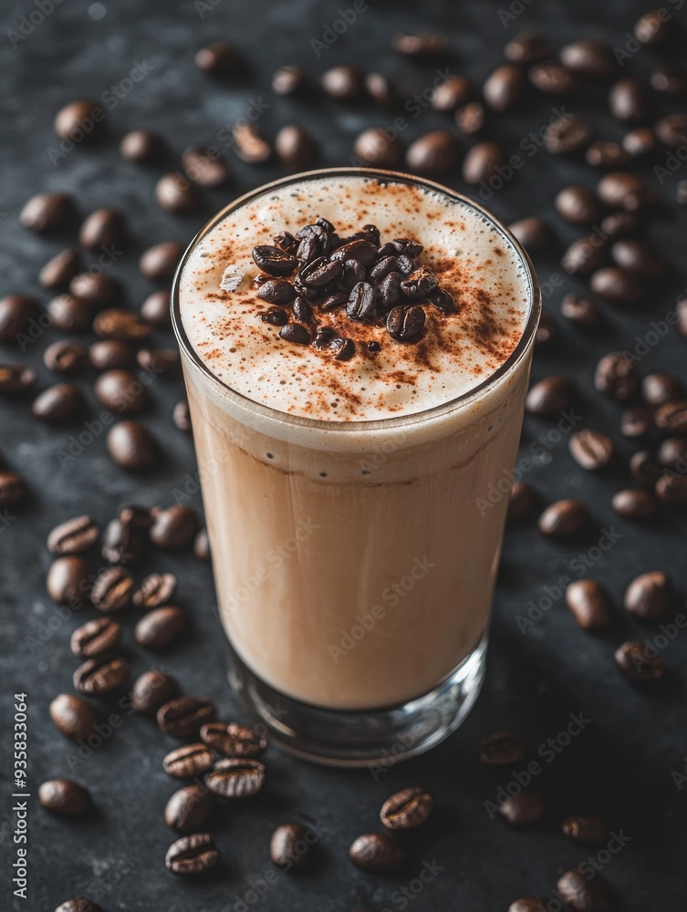 Authentic Americano Coffee in a Sleek Glass Mug Authentic Americano Coffee in a Sleek Glass Mug