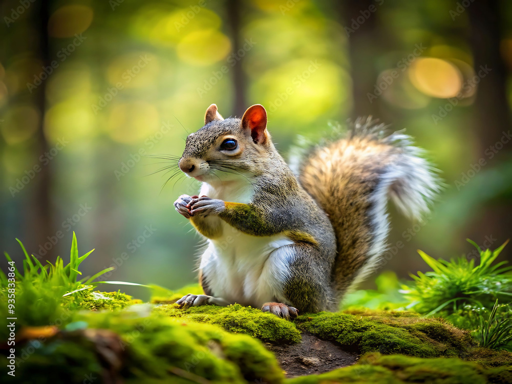 Obraz premium squirrel on a tree