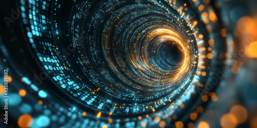 Wallpaper Mural Binary Code Vortex Torontodigital.ca