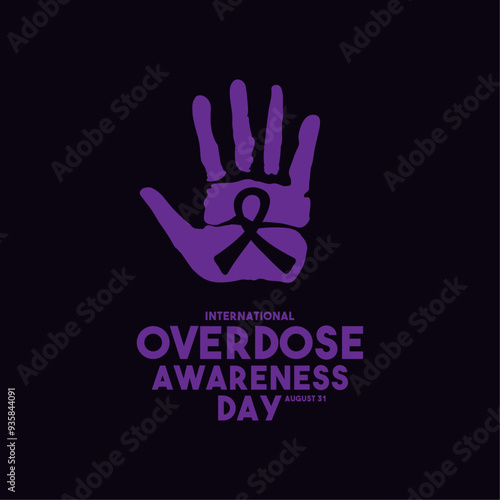 Vector illustration of International Overdose Awareness Day. August 31. Flat design vector. Poster, banner, card, background.