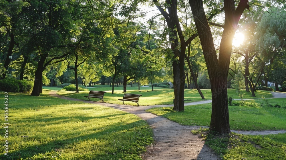 Obraz premium Natural parks protect landscapes and provide spaces for recreation.