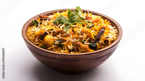 biryani isolated on a white background