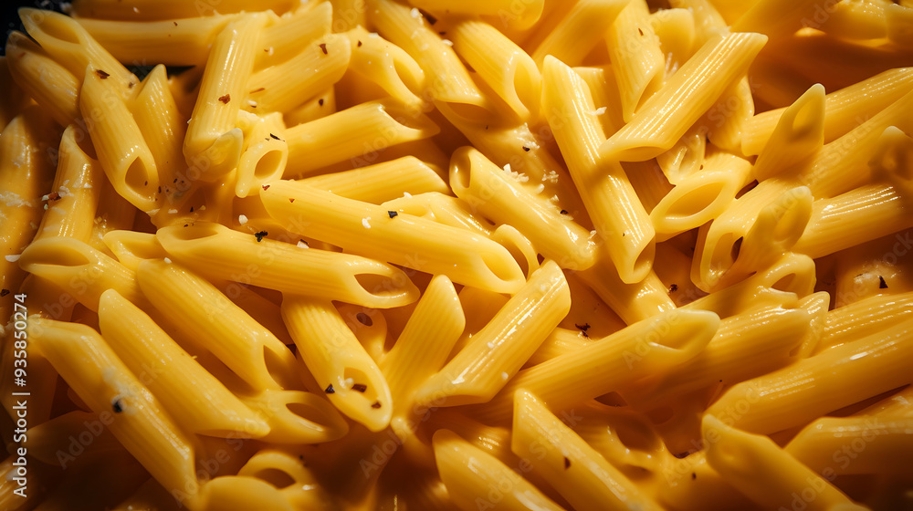 A close-up of authentic Italian pasta with flavorful sauce and Parmesan A close-up of authentic Italian pasta with flavorful sauce and Parmesan