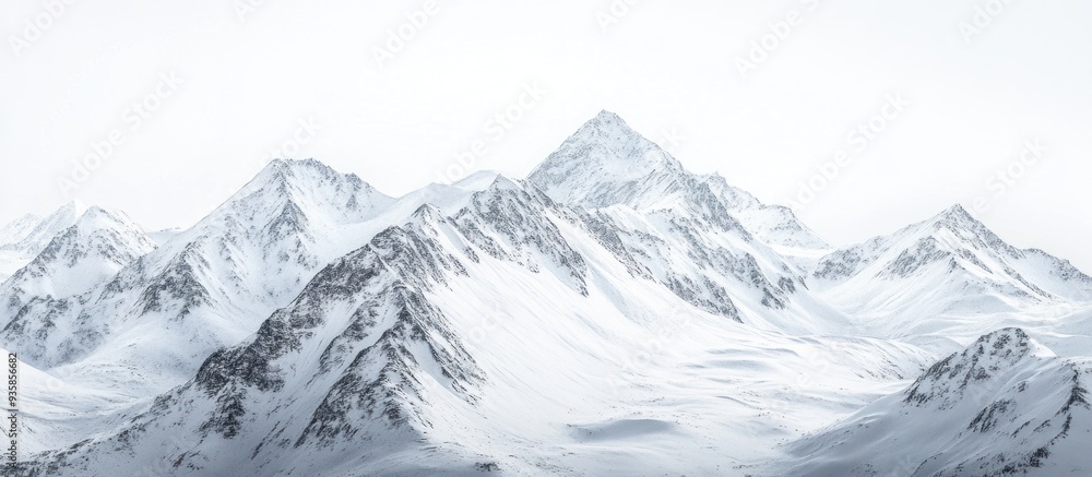 Obraz premium Snow-Covered Mountain Range