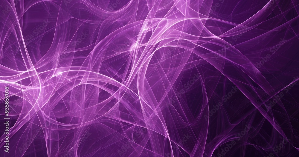 Obraz premium A vibrant abstract design featuring swirling purple lines and patterns, evoking a sense of motion and fluidity.