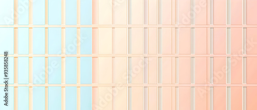 Wallpaper Mural A flat vector illustration of a background design with stripes and grids, using two pastel colors like soft peach and baby blue. The stripes are simple and uniform, a delicate grid pattern  Torontodigital.ca
