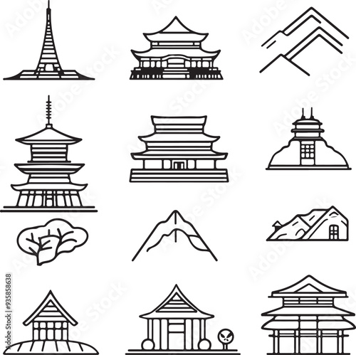 Japanese Temple Icons