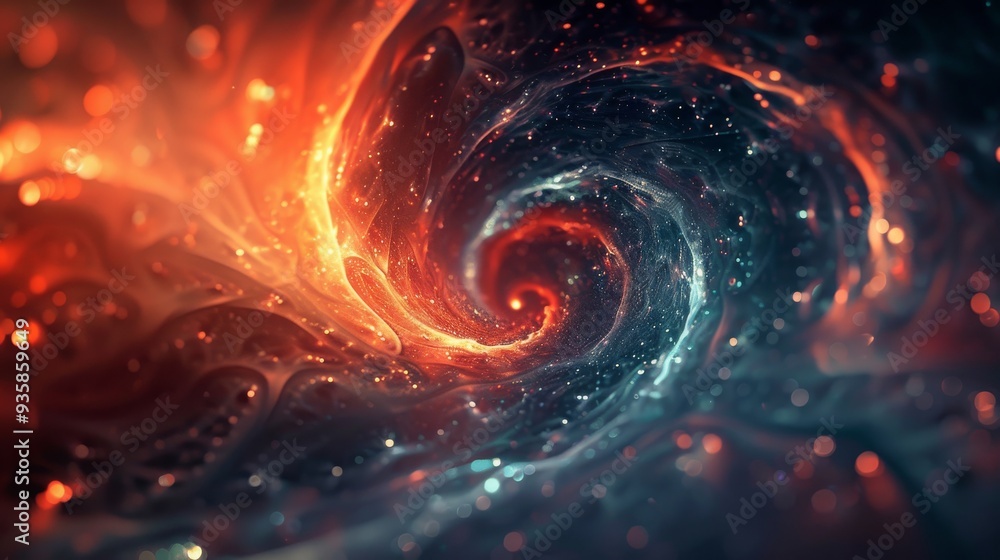 Swirling vortex of fiery red and deep blue hues a cosmic dance of light and dark. AI generated images. Swirling vortex of fiery red and deep blue hues a cosmic dance of light and dark. AI generated images.