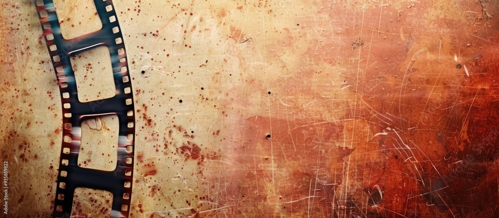 Obraz premium Grungy film negative backdrop copyspace