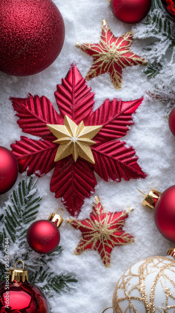 Merry Christmas and Happy New Year. Elegant Christmas ornaments background. Ideal for festive holiday cards and decorations. Merry Christmas and Happy New Year. Elegant Christmas ornaments background. Ideal for festive holiday cards and decorations.