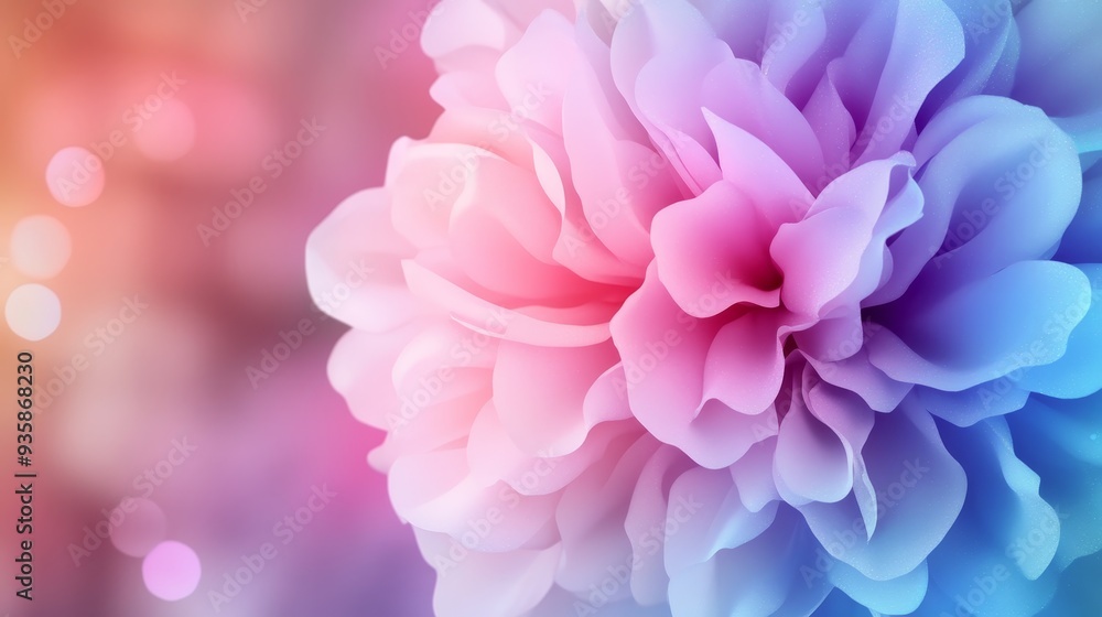 Delicate Pastel Flower with Bokeh Background - A close-up of a soft, pastel-colored flower with delicate petals. The background is a gentle blur of bokeh, creating a dreamy and romantic atmosphere. Th Delicate Pastel Flower with Bokeh Background - A close-up of a soft, pastel-colored flower with delicate petals. The background is a gentle blur of bokeh, creating a dreamy and romantic atmosphere. Th