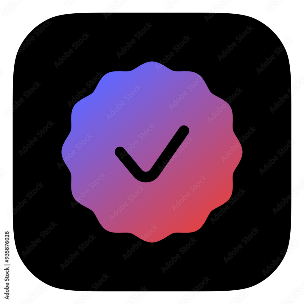 Editable vector check mark verification badge icon. Part of a big icon set family. Perfect for web and app interfaces, presentations, infographics, etc Editable vector check mark verification badge icon. Part of a big icon set family. Perfect for web and app interfaces, presentations, infographics, etc