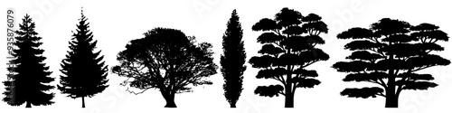trees black art vector file