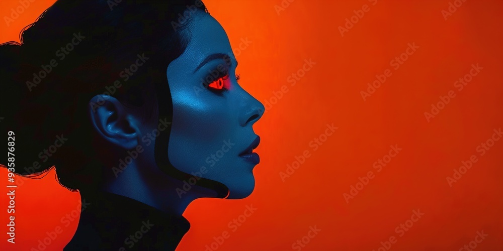 silhouette of a person with a hair silhouette of a person with a hair