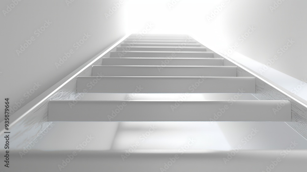 Ladders. Three-Dimensional Business Growth Frame Design Concept Ladders. Three-Dimensional Business Growth Frame Design Concept