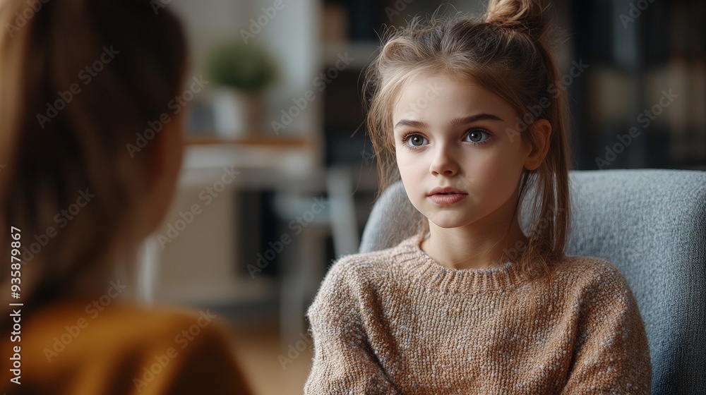 Social Worker Providing Emotional Support to Young Girl Social Worker Providing Emotional Support to Young Girl