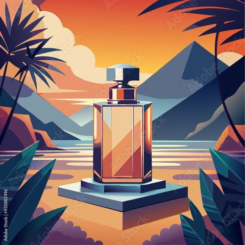 illustration of perfume bottle