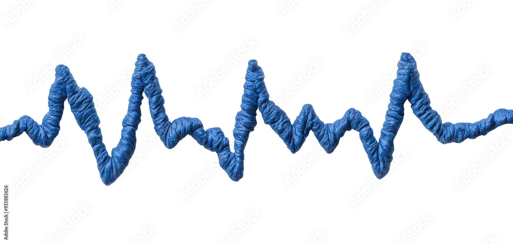 A stylized blue wave pattern, isolated on a white background. A stylized blue wave pattern, isolated on a white background.