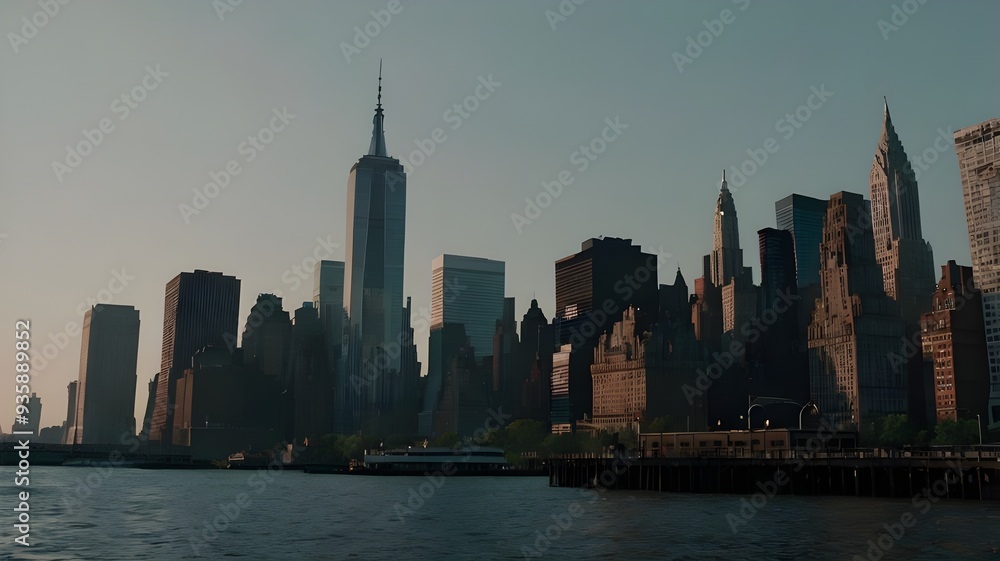 Naklejka premium city skyline