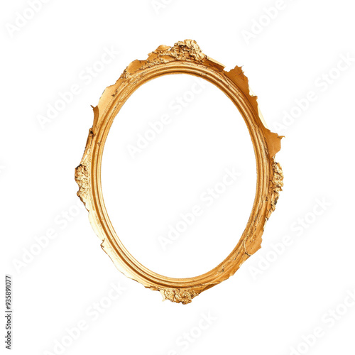 Wallpaper Mural Elegant golden frame isolated on a white background. Torontodigital.ca