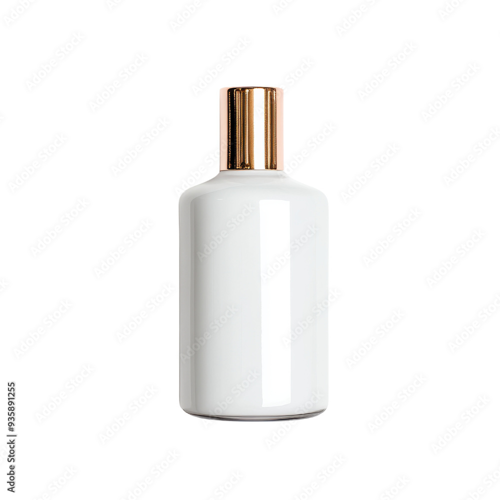 white bottle with a gold cap isolated on a white background. white bottle with a gold cap isolated on a white background.