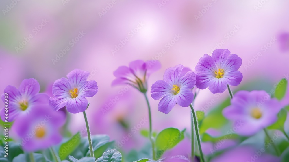 Delicate Lilac Flowers in a Soft Pink Blur Delicate Lilac Flowers in a Soft Pink Blur