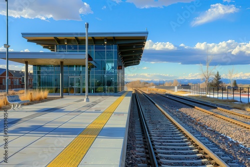 Lightrail Station in Modern Contemporary Building in Lone Tree, Colorado