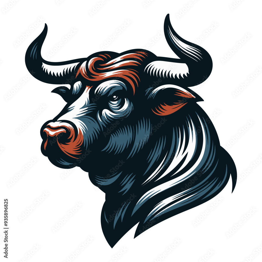 Obraz premium Bull vector illustration.