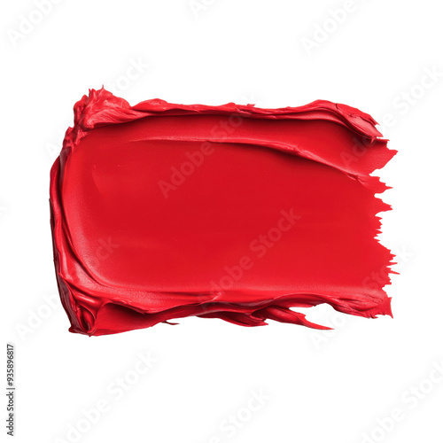 Wallpaper Mural Vibrant red paint smear isolated on a white background. Torontodigital.ca