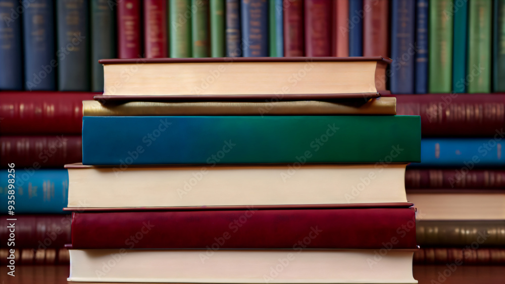 Tranquil World of Knowledge: A retro collection of classic textbooks and literature on bookshelves, reflecting an atmosphere of learning, intellectual fun and deep research Tranquil World of Knowledge: A retro collection of classic textbooks and literature on bookshelves, reflecting an atmosphere of learning, intellectual fun and deep research