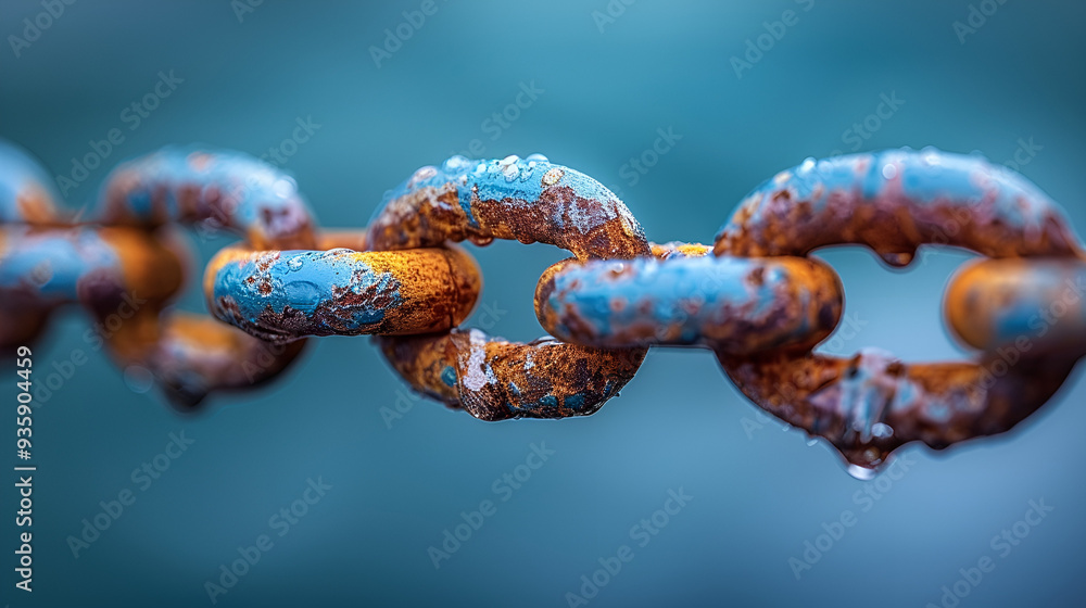 a close up of a chain a close up of a chain