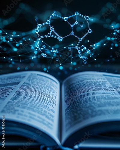 chemistry background with book