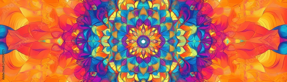 Vibrant abstract kaleidoscope pattern with bright colors and intricate symmetrical design, perfect for creative backgrounds and artistic projects. Vibrant abstract kaleidoscope pattern with bright colors and intricate symmetrical design, perfect for creative backgrounds and artistic projects.