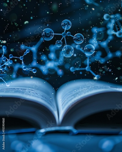 chemistry background with book
