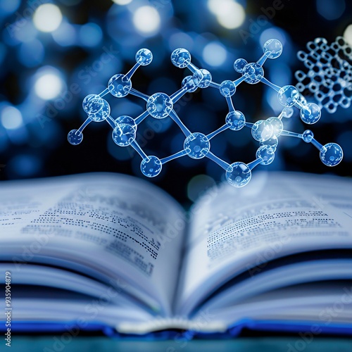 chemistry background with book
