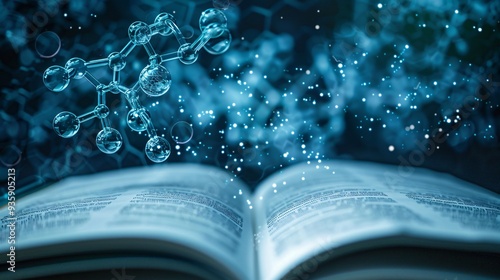 chemistry background with book