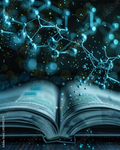 chemistry background with book